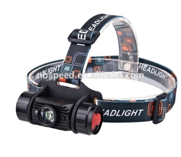 Ultra Bright 300lumens LED aluminum Headlamp,Rechargeable motion sensor headlamp with usb cable included
