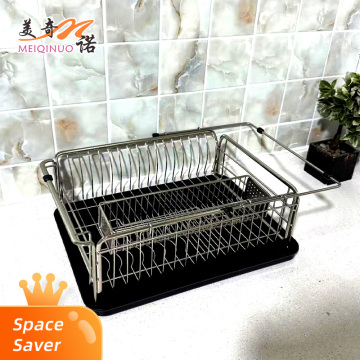 Rack de armazenamento de pratos de cozinha em aço inoxidável