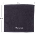 Cheap black towel cotton makeup washcloth