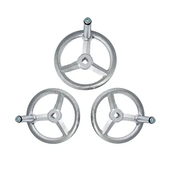 Chrome Plated Three-Spoked Iron Handwheel for Lathe Accessories