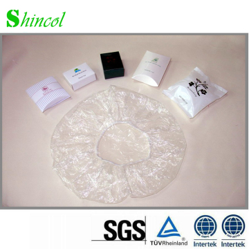 disposable transparent shower cap for guest hotel shower cap