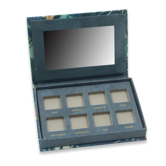 Cosmetic packaging from paper material for eyeshadow