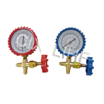 High-Quality Brass Manifold Gauge Set for Air Conditioning: Compatible with R410A and R134A Refrigerants