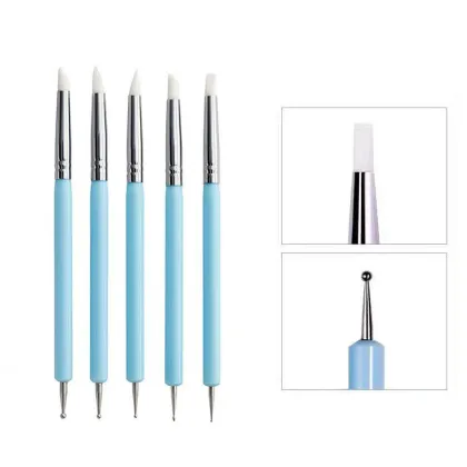 Silicone Clay Sculpting Tool Set - 10Pcs Modeling Dotting Tool for Pottery and Art Crafts