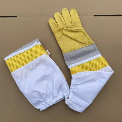 Affordable Goatskin and Cotton Beekeeper Gloves for Hive Maintenance