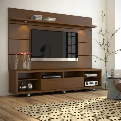 Functional Full Wall Cabinet with Integrated Appliances