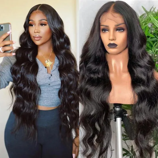 Best Hd Closure Lace Human Hair Wig Body Wave Transparent Lace Front Wig Brazilian Human Hair Full 360 Wig For Black Women