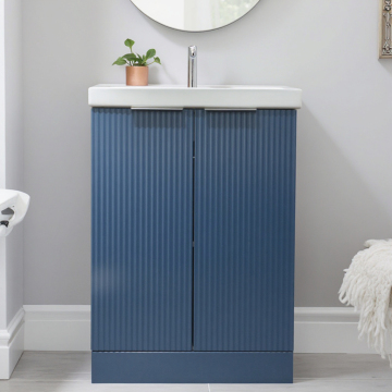 Bathroom Furniture Set: Melamine Vanity Cabinets with Washbasin
