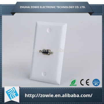 One gang vga wall plate stainless steel
