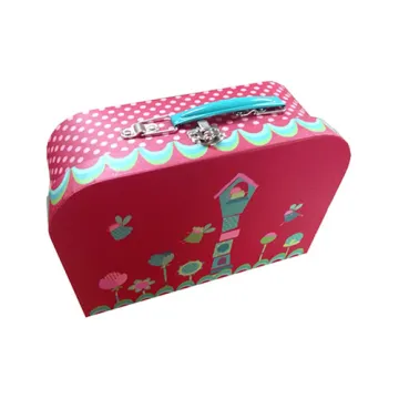 Luxury Cardboard Suitcase Shaped Gift Box with Handle