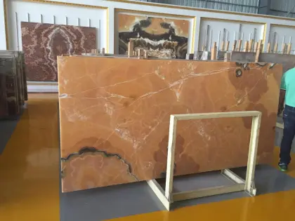 Natural Transparent Red Onyx Marble Jade Stone Slabs Price