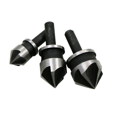3-Piece 90-Degree 5-Flute Countersink Drill Set: Deburring Hole Cutter and Chamfering Tool