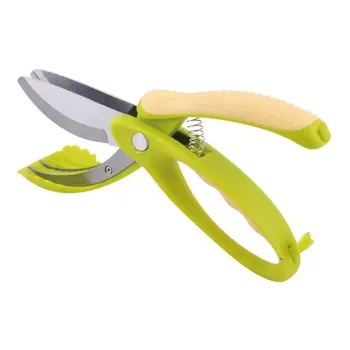 Hot Multi-Function Vegetable Chopper, Salad Tongs, Scissors & More - Stainless Steel Fruit Salad Cutting Tools with Soft Grip