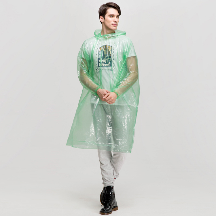 Transparent disposable plastic material rain suits for camping hiking ...