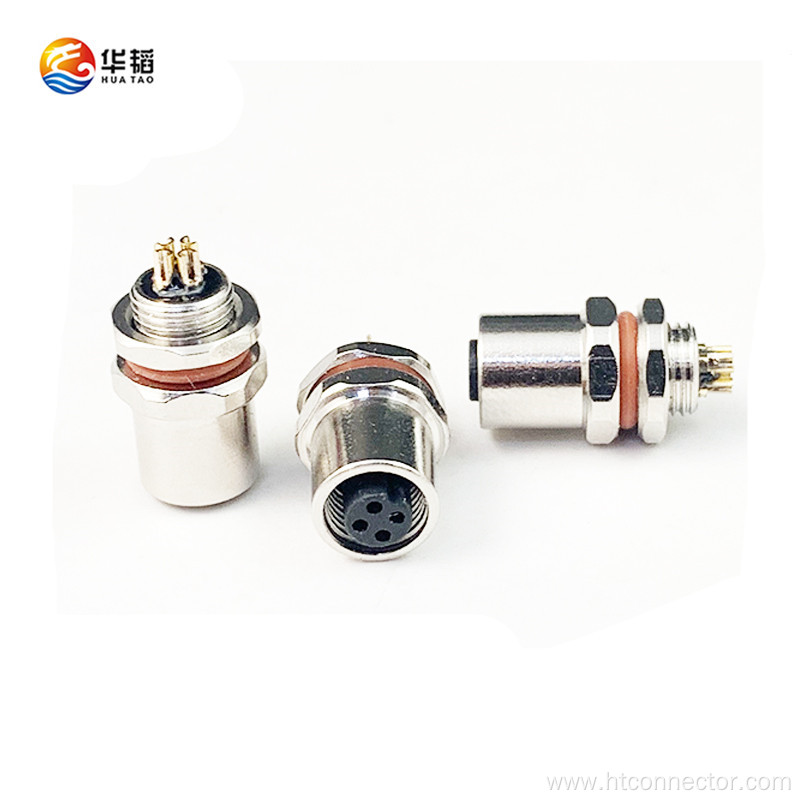 M5 Waterproof 4P wire end female connector