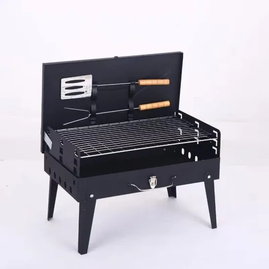 Outdoor Foldable Portable Charcoal Grill Barbecue with BBQ Tool Kit Barbecue Stand