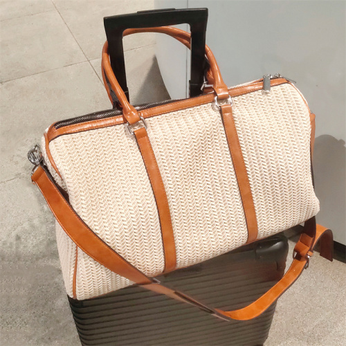 Bolsa de viagem de viagem de couro reciclada feminina