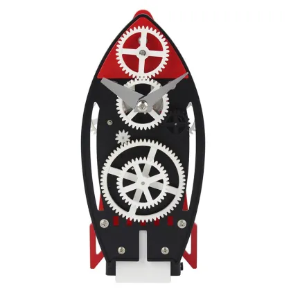 rocket clock gear clock plastic clock