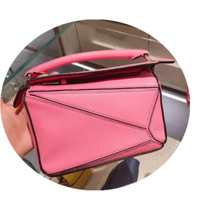 New geometric bag women's leather hand-held one-shoulder diagonal pillow bag