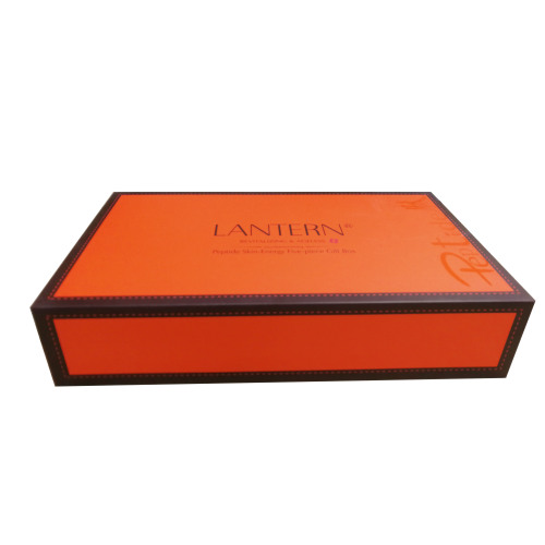 High quality orange cosmetics paper magnetic gift box