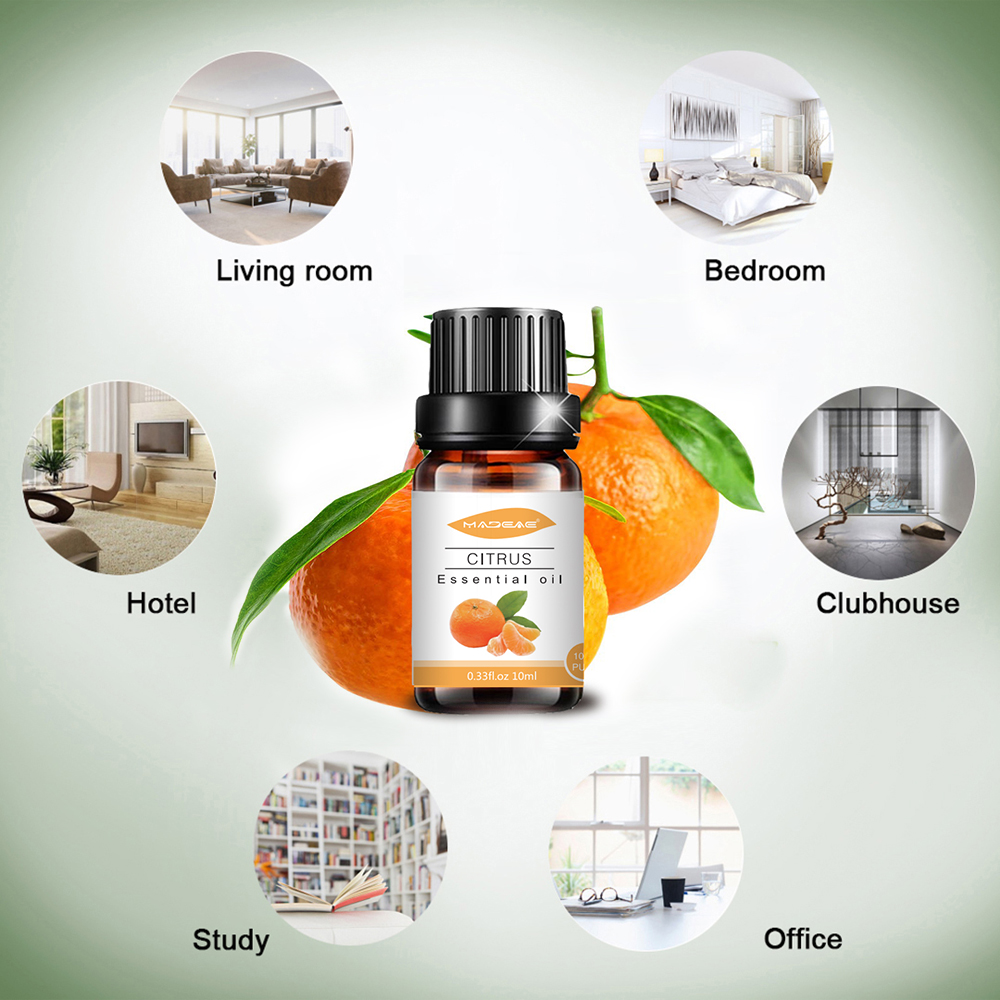 Aceite de difusor de aroma de aceite esencial de cítricos puros para spa corporal