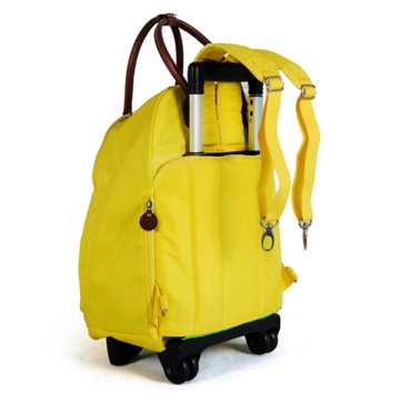 Yellow Lightweight Travel Bag with Wheels