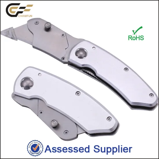 Paper cutting utility knife blade