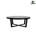 Table basse ronde en fer forgé