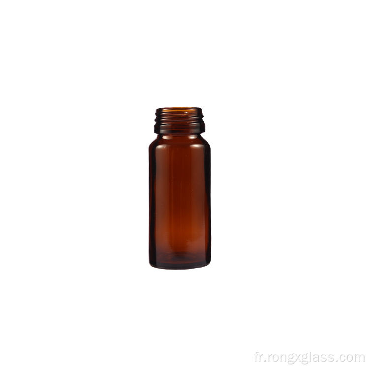 Bouteille en verre liquide oral ambre