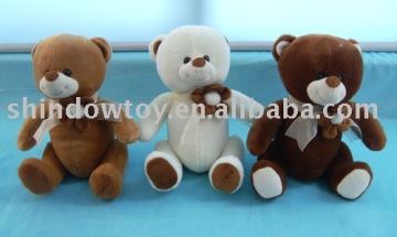 Cute Plush Bear Toys With Flower