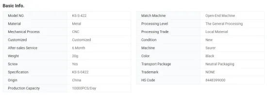 117021248 Eccentric Bolt for Saurer Open End Spinning