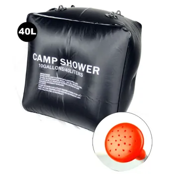 40L Outdoor Solar Shower Bag with Removable Hose and Switchable Head for Summer Travel