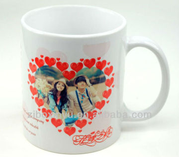 11oz white color magic cups with printing FOR ZIBO XINYU