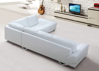 Contemporary Leather Sofa Set with Stainless steel