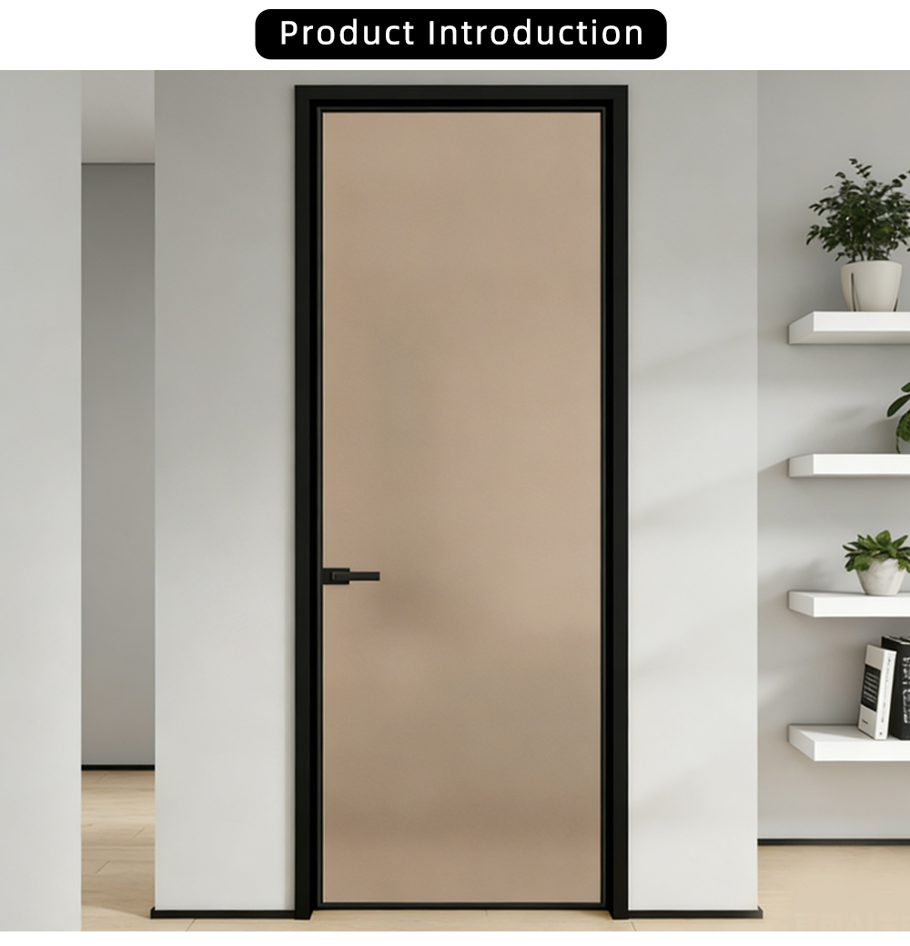 Single Panel Frosted Glass Swing Door YJ-P055 X