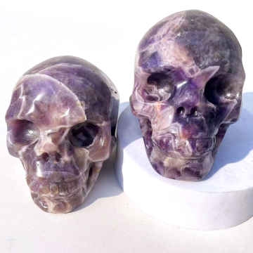 Halloween Creative Carved Amethyst Skulls: New Arrivals in Gemstone Crafts and Crystal Stones