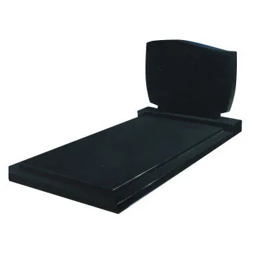 Russian black granite gravestone