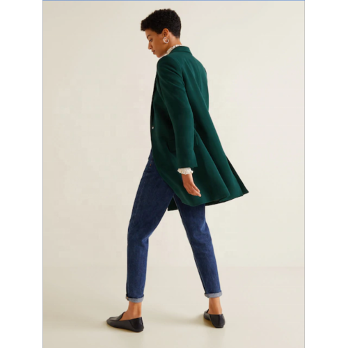 Winter Damen Wolle Klassischer Langarmmantel