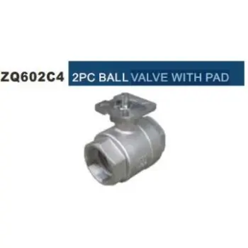 2PC BALL VALVE WITH PAD