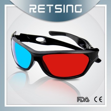 Cheap promotion red blue cyan 3d glass, 3d eyewear for red blue pictures