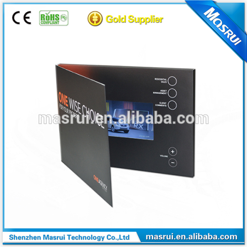 hard cover LCD advertising display / video greeting card