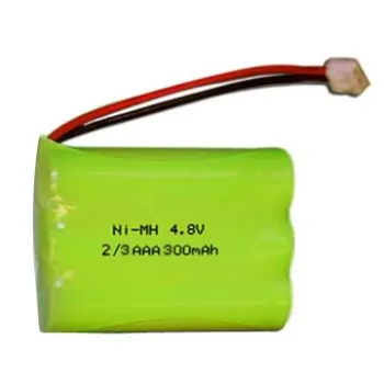 4.8V 2/3AAA 300mAh Ni-MH Rechargeable Battery Pack