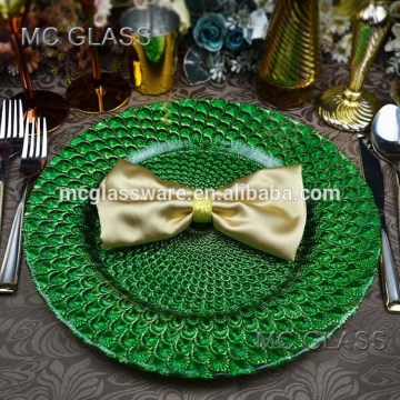 China hot selling glass charger plate wholesale