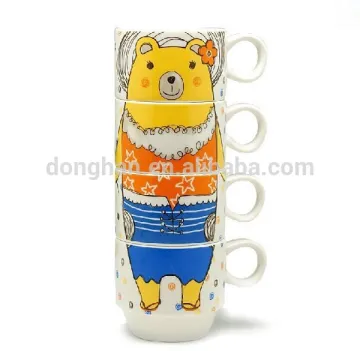 logo custom coffee mug stackable made in china factory directly,