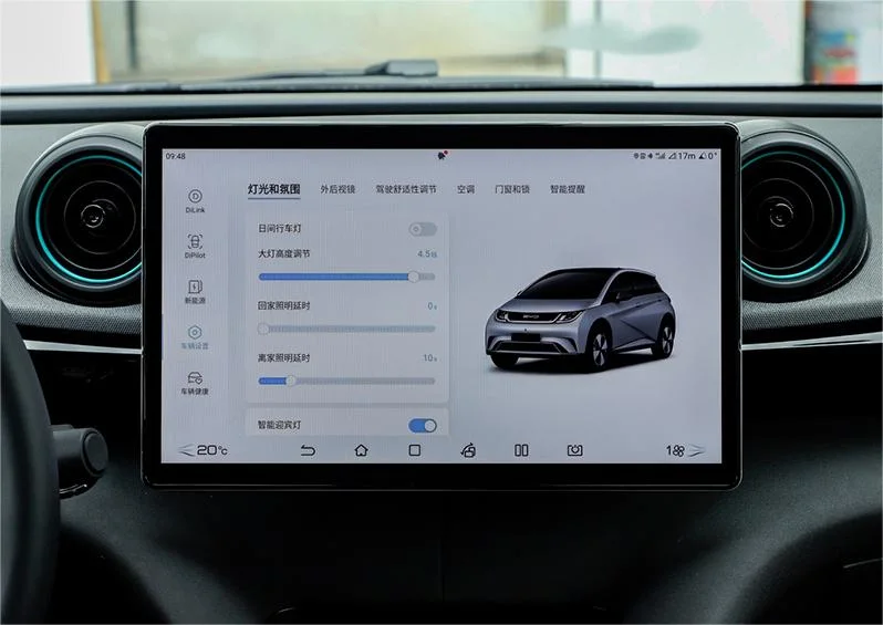 BYD Yuan Plus Pro EV 7.3s ถึง 100km/h NFC RFID ระยะไกลยานพาหนะไฟฟ้าแบบไม่มีคีย์ไฟฟ้า CCS SUV ขนาดเล็กที่มีไฟหน้า LED