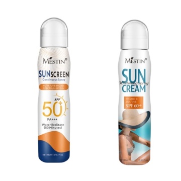 Logo personnalisé Fabricant en gros Natural Organic SPF 50 Spray de crème solaire