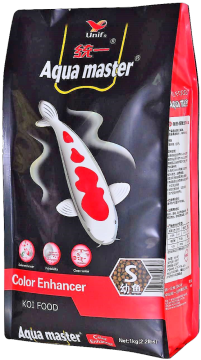 Aqua master Koi Carp Fish Food(Feed), Color Enhancer, Spirulina & Astaxanthin 1kg (S/L)