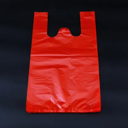 Custom Vest T Shirt White Plastic Bag
