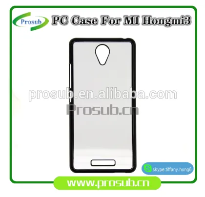 sublimation heat transfer plastic blank diy cell phone case cover skin for SFP-redmi 3/ redmi note 2