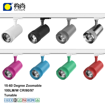 36W Smart Driver/Adapter Combined COB Zoomable Track Spotlights